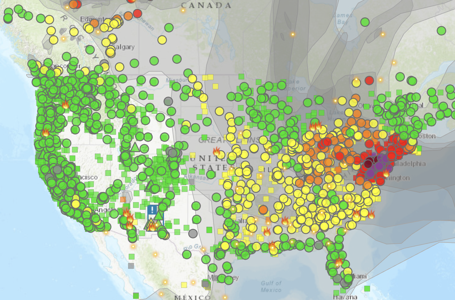 green air quality chart